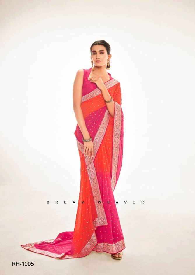 Stavan Brahmastra New Fancy Exclusive Wear Georgette With Foil Print Saree Collection 